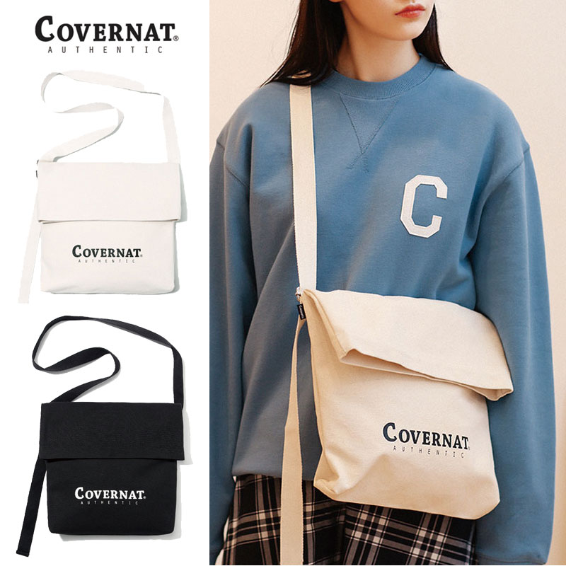 [COVERNAT] C1901EC02 AUTHENTIC LOGO FLAP SHOULDER BAG コボナッ サコッシュ クロスバッグ ショルダーバッグ レディース メンズ