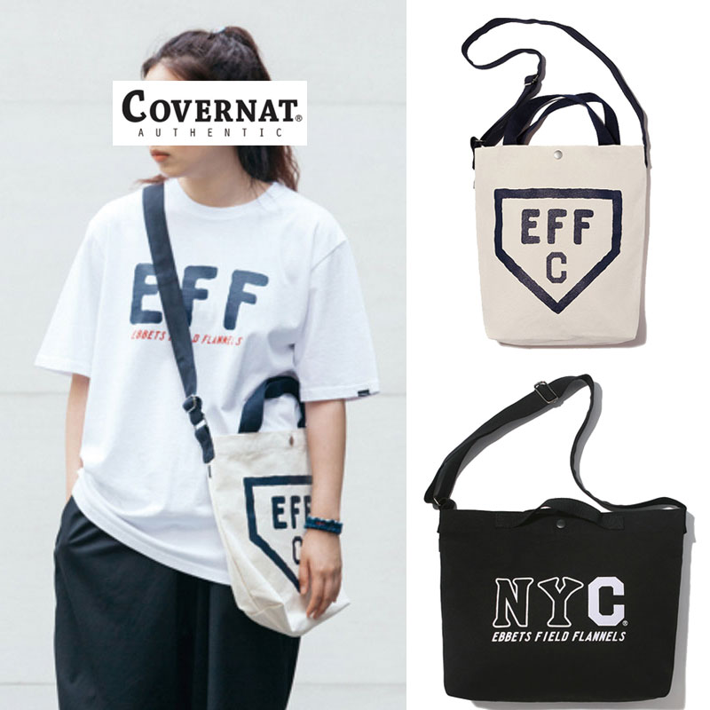 [COVERNAT] C1807BG X EFF NYC/HOME BASE LOGO 2WAY BAG コボナッ トートバッグ クロスバッグ ショルダーバッグ レディース メンズ