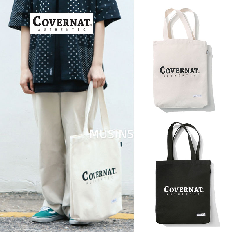 [COVERNAT] C1802BG01 AUTHENTIC LOGO ECO BAG コボナッ エコバック トートバッグ ショルダーバッグ レディース メンズ