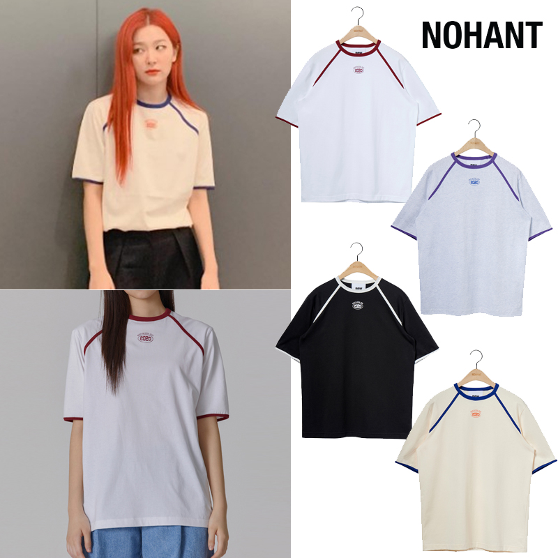 Red Velvet 着用[NOHANT] ノーアンCOLOR TAPING T-SHIRT(4色) / カラー半袖T / 韓国人気 / 韓国ファッション / 男女共用 / ユニセックス / 人気半袖