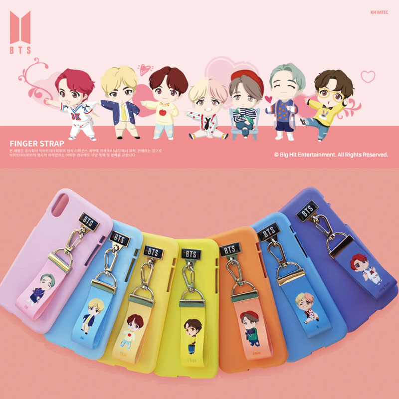 日本未入荷 BTS CHARACTER FINGER STRAP 防弾少年団 スマホホールドリング