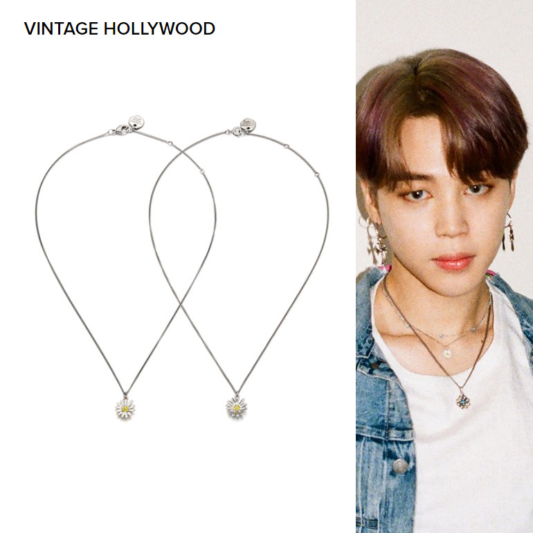 [VINTAGE HOLLYWOOD]人気 BTS jimin 着用 Mini Daisy Necklace ニデイジーネックレス
