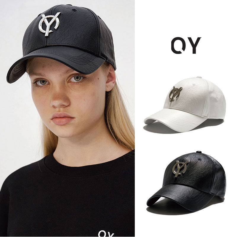 日本未入荷 [OY] LOGO LEATHER CAP オーワイ 帽子 キャップ レディース メンズ 韓国ファッション
