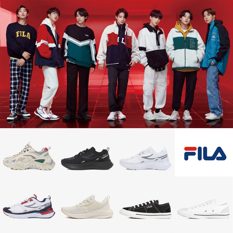 BTS 着用 [FILA] 防弾少年団 スニーカー レディース メンズ 韓国ファッション 1JM01283 1RM01378 1XM00976 Go Beyond Collection