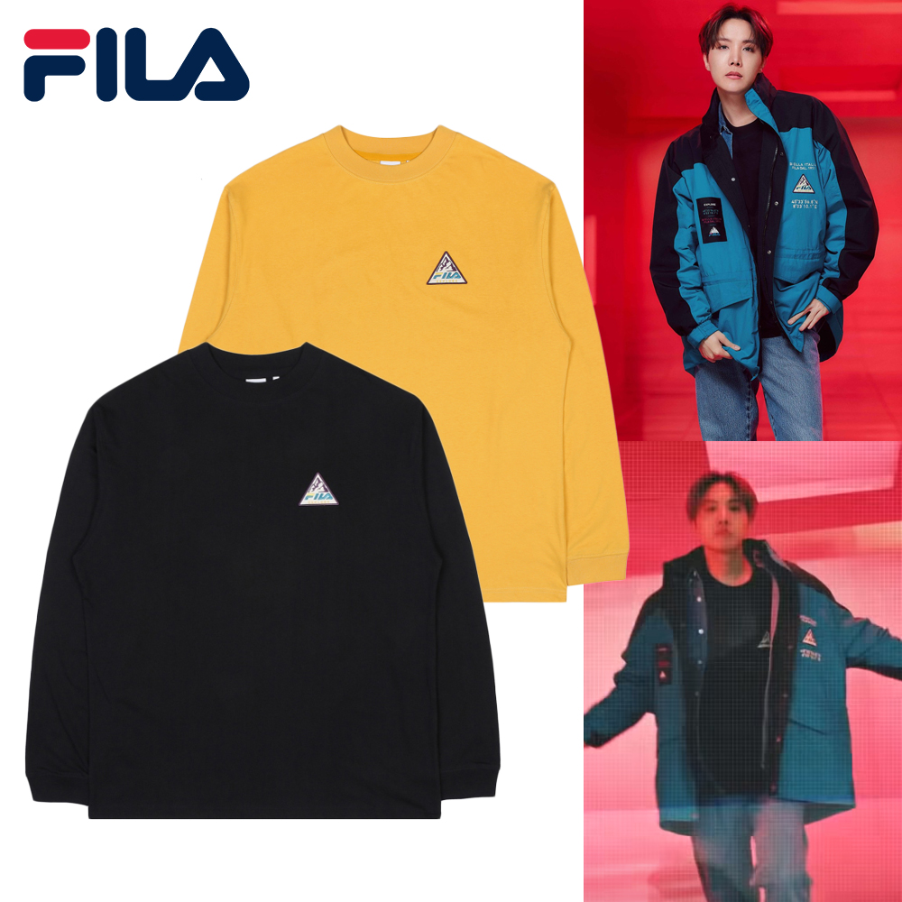 BTS 着用 [FILA]FS2RLC3E01X EXPLORE長袖ラウンドティーシャツ2020FW