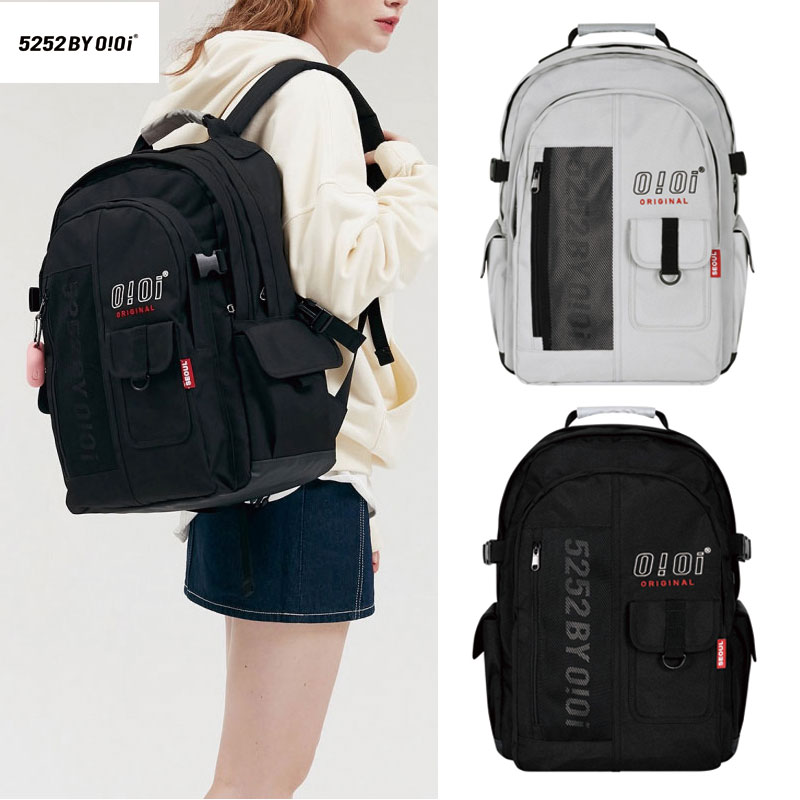 [5252 BY OIOI] VERTICAL LOGO MULTI BACKPACK バックパック 大容量 A4 リュック 韓国ファッション レディース メンズ