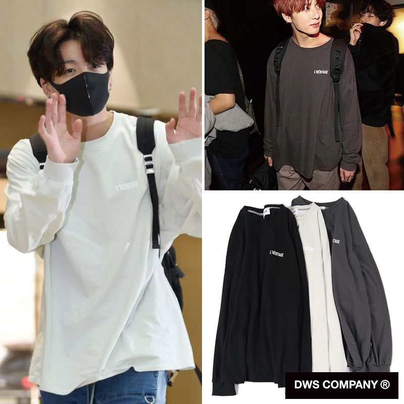 防弾少年団 BTS JungKook 着用!! [DWS COMPANY] DWSカンパニー LHERITAGE Long Sleeve レディース メンズ 韓国ファッション