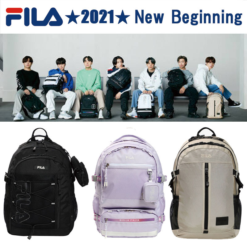 BTS 着用 [FILA] 2021 New Beginning 新学期バッグ リュック レディース メンズ 韓国ファッション