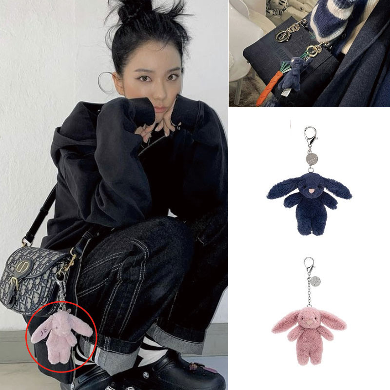 [blackpink ジス 着用] Jellycat うさぎ キーリング バッグ アクセサリー レディース メンズ 韓国ファッション