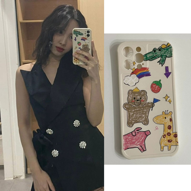 [TWICE 着用] twiceナヨン使用 スマホカバー Case iphone7/8/X/XS/XR/11/12 スマホケース 韓国ファッション