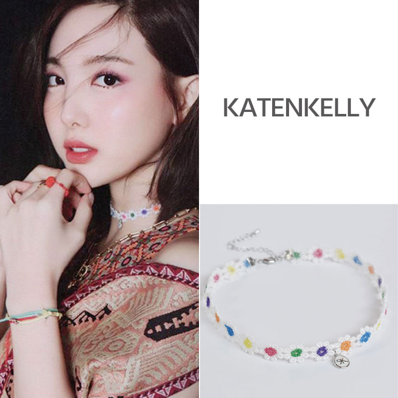 TWICE NAYEON 着用!! [KATENKELLY] Bloom Choker_Colorful チョーカー 首輪 MORE MORE レディース 韓国ファッション