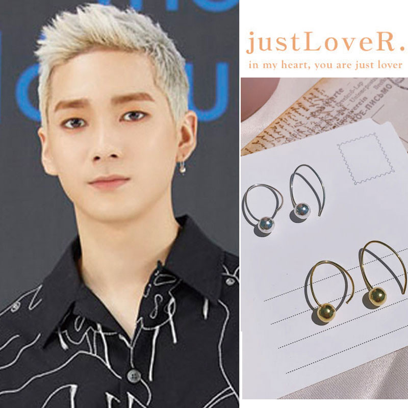 NU'EST 着用 [justLoveR] 人気 Klein Earrings 92.5 Silver ピアス レディース メンズ 韓国ファッション