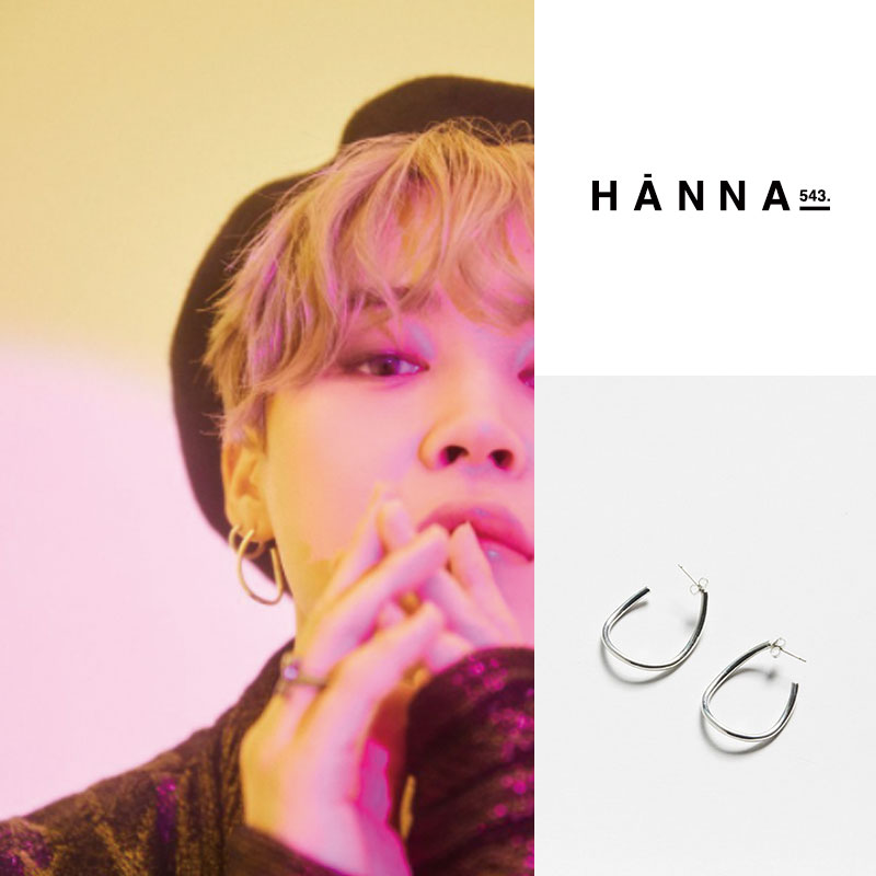 BTS💜 防弾少年団💜[hanna543]人気 jimin 着用 E673S Silver 925 ピアス レディース メンズ 韓国ファッション