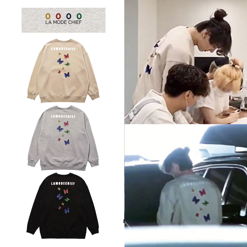 💜BTS JUNGKOOK 着用💜 [LAMODECHIEF] Psyche sweatshirt ラモードチーフ スウェット レディース メンズ 韓国ファッション