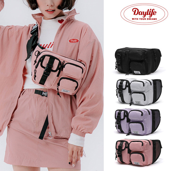 [DAYLIFE] デイライフ MULTI BLOCK WAIST BAG ウエストバッグ 4色 / ウエストポーチ レディース メンズ 韓国ファッション 大容量 かわいい ミニ