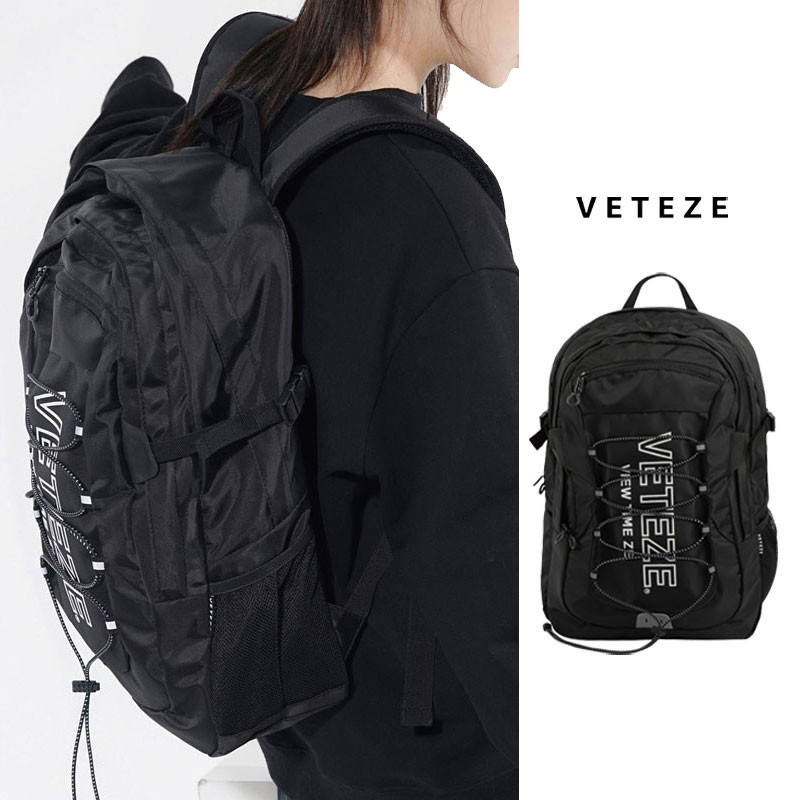 [VETEZE] Deluxe Backpack black ベテゼ リュックバックパック レディース メンズ 韓国ファッション