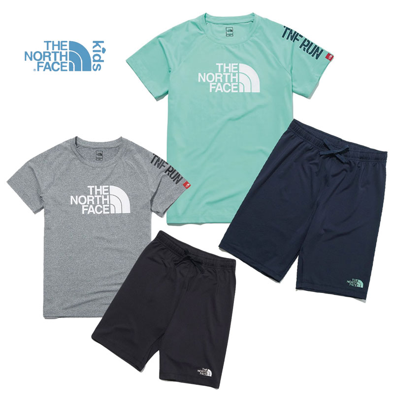 [THE NORTH FACE] KS SUN FREE BIG LOGO LOUNGE SET NT7UM15 ノースフェイス 半袖 半ズボン セット 女の子 男の子 子供