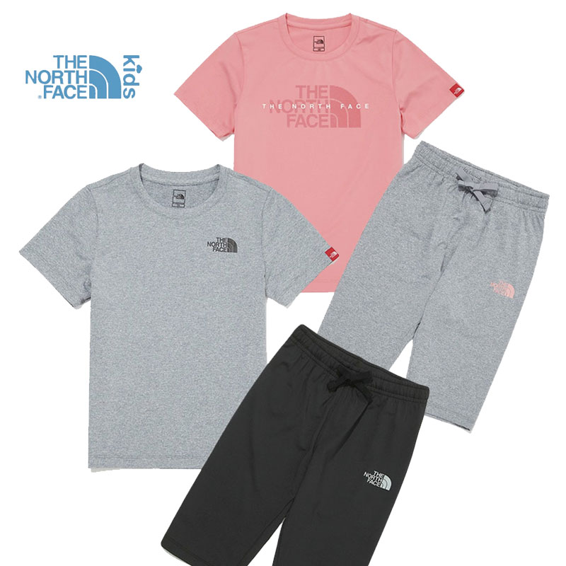 [THE NORTH FACE] K SUN FREE BASIC CAPRI SET NT7UM17 ノースフェイス 半袖 ズボン セット 女の子 男の子 子供