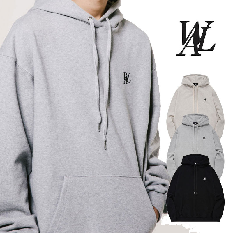 [WOOALONG] Signature Standard Hoodie ウアロン フードTシャツ レディース メンズ 韓国ファッション