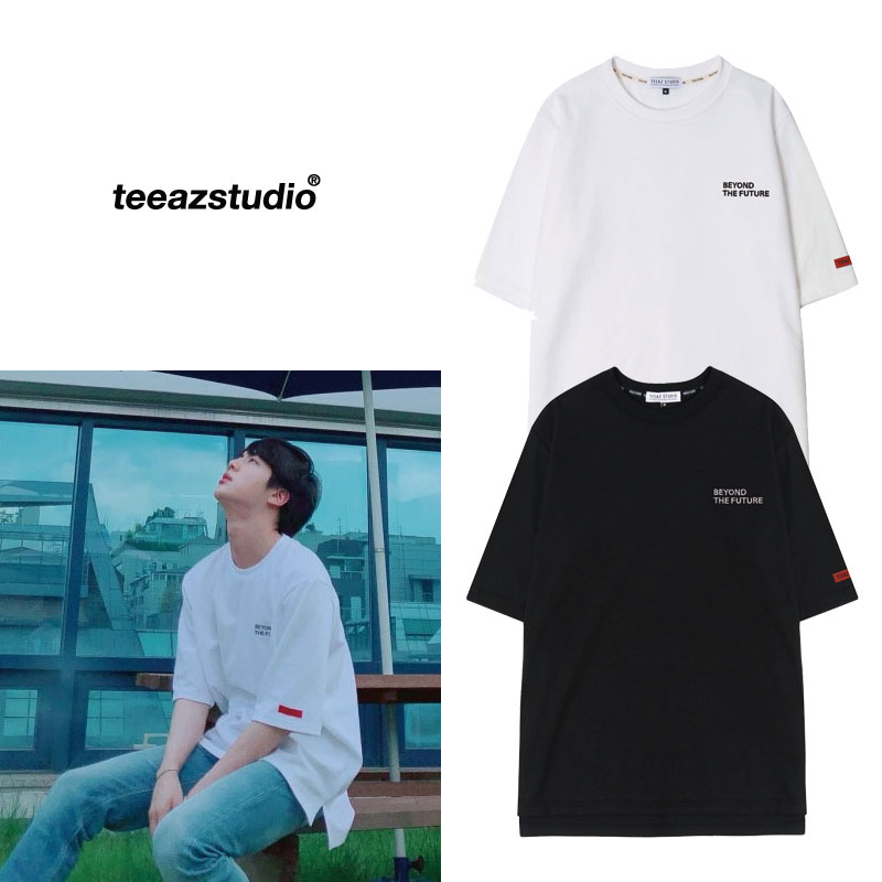 💜BTS JIN 着用💜 [teeazstudio] Beyond lettering short-sleeved T-shirt レディース メンズ 韓国ファッション