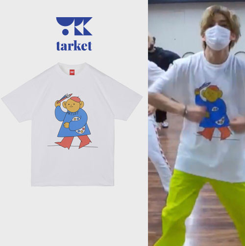 [TARKET ] BTS V着用 タルケットI Am Artist 半袖 Tシャツ振り付けの練習 テヒョン愛着