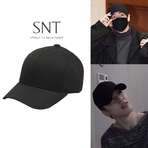 [SNOUT] JUNGKOOK JIMIN BTS着用 1495-black ブラックボールキャップ 帽子