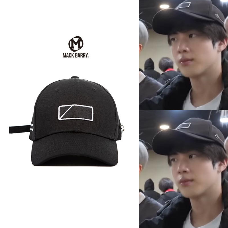 BTS JIN着用 [MACK BARRY] NONAME CURVE CAP BLACK キャップブラック