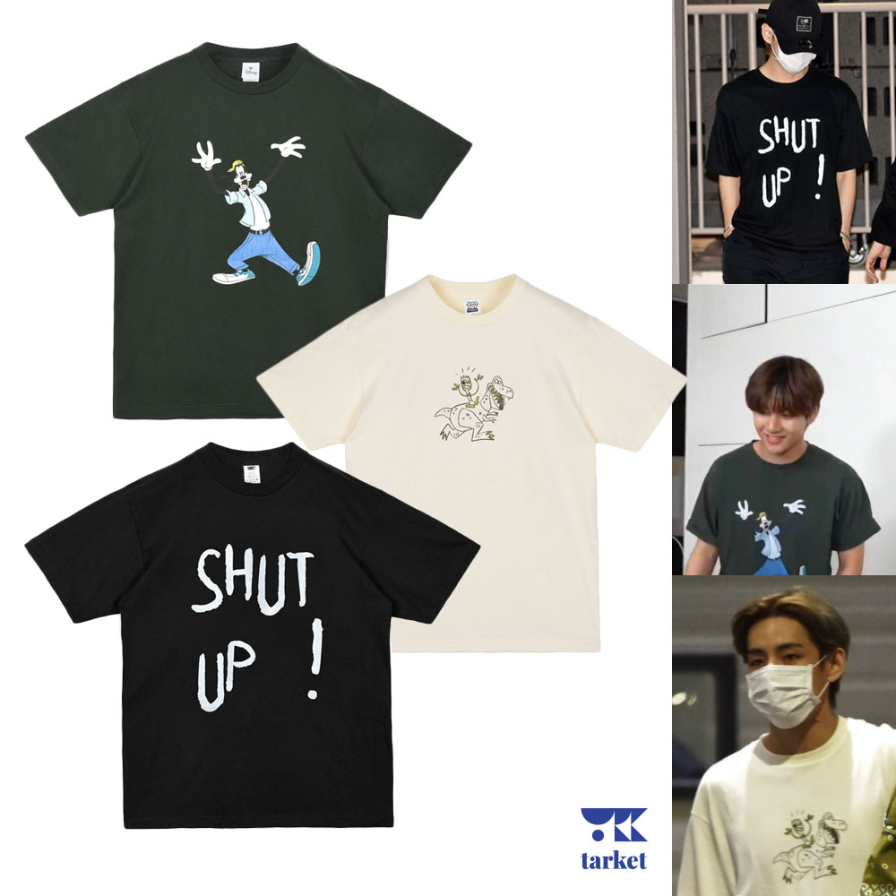 [TARKET ] BTS V着用 タルケットSHUT UP/ FORKY&REX /GOOFY 半袖 TシャツRUN BTS テヒョン愛着