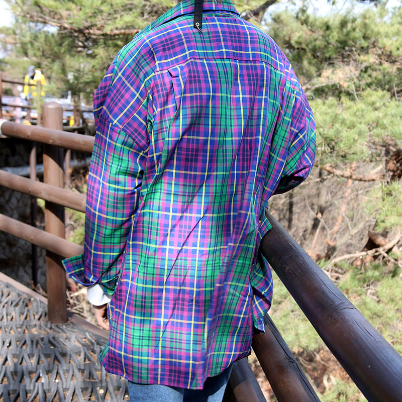 BTS ジョングク着用　blue checked flannel ジャケット