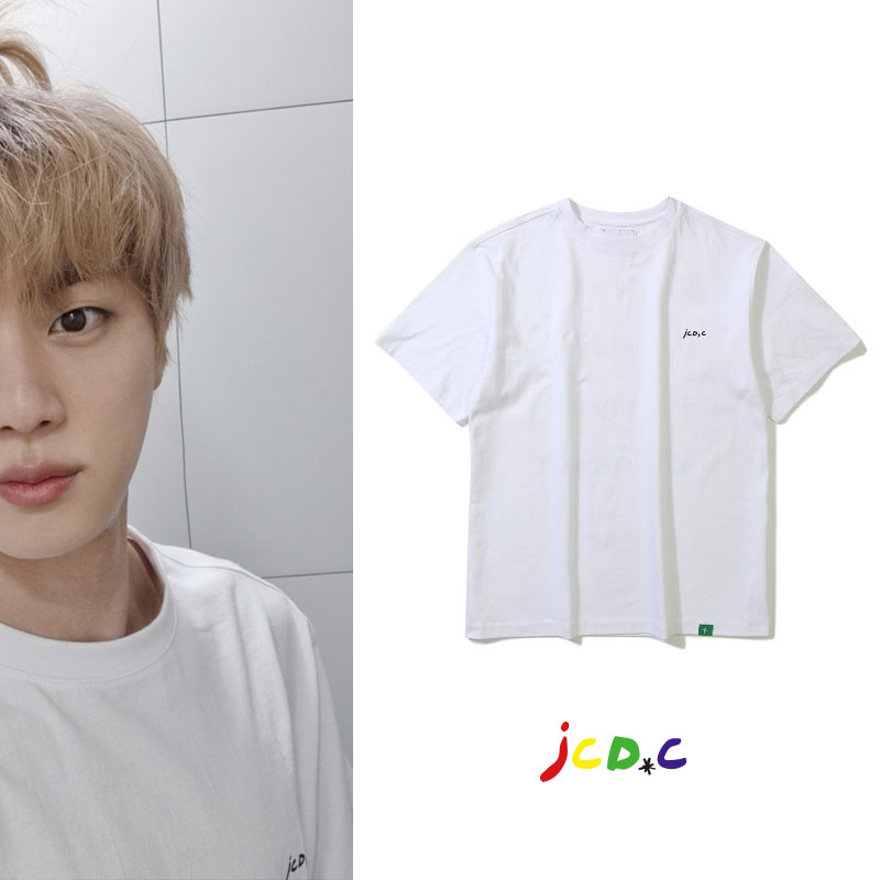 [JCDC]BSAMTS208WH BTS JIN 着用 バック グラフィック 半袖 Tシャツ 